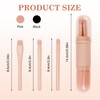 Quuztao 2 Sets Travel Makeup Brushes, Retractable 4 in 1