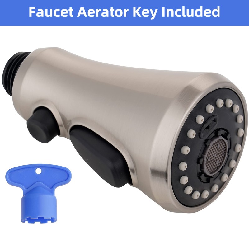 iFealClear Universal Pull Down Kitchen Faucet Head Replacement, 3 Function