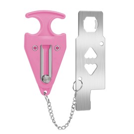 Portable Door Lock for Travel Lock Home Security Door Latch in Prevent Unauthorized Entry School Apartment Hotel 2022 Upgraded(Pink)
