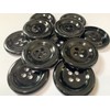 50 mm Large Button 4 Holes Black 15 Pcs for