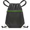 aZengear Black Drawstring Bag from Waterproof Recycled Polyester for Gym,