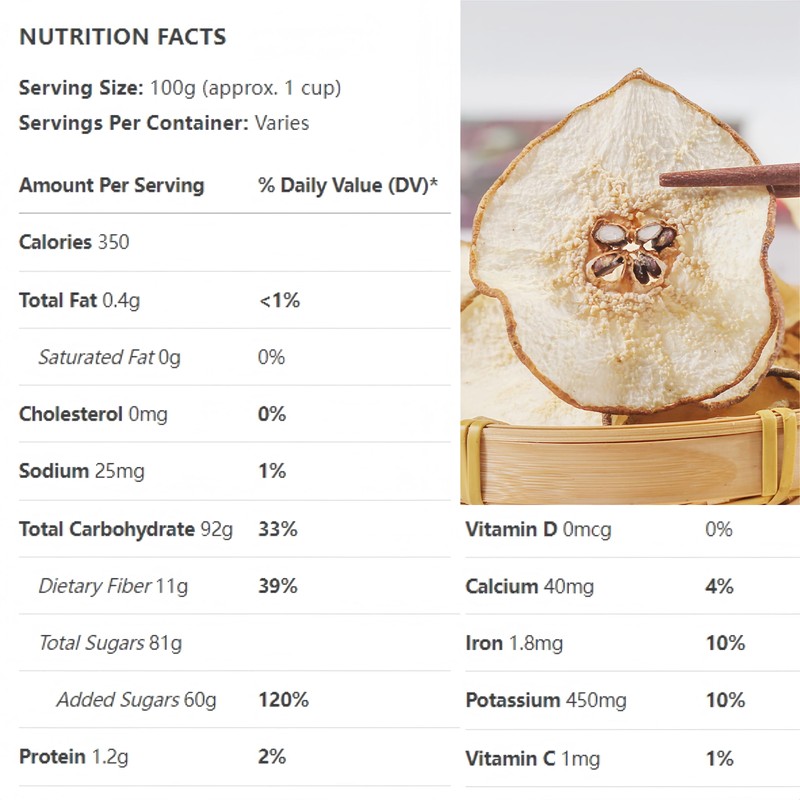 Premium Drying Pear Slices 6oz | 100% No Sugar Added