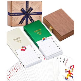 Jaques of London Luxury Playing Cards | Playing Cards Case in Mahogany Wood | Playing Cards Multipack | Deck of Cards | Since 1795