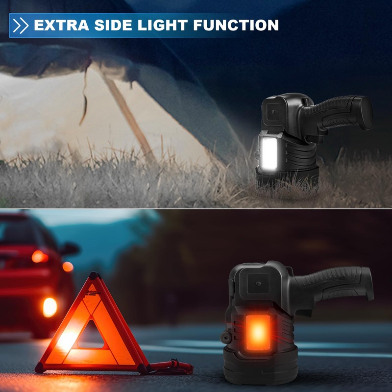 Lylting Rechargeable Spotlight, Super Bright 900,000 Lumen LED Spotlight Handheld