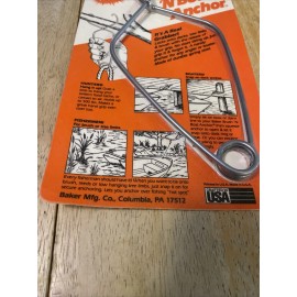 Baker Mfg Brush ‘N Boat Anchor Temporarily Anchor To Tree, Dock Fishing NEW NOS