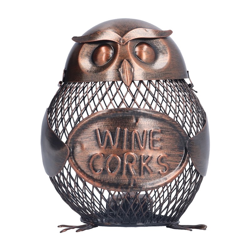 Art Wrought Iron Owl Storage Tank Metal Money Box Handicrafts