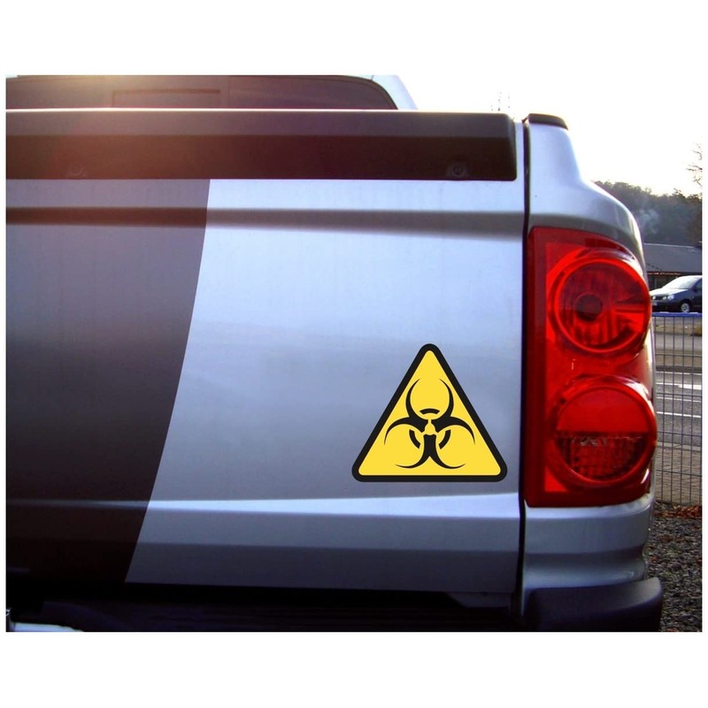 Samunshi® Warning Triangle Biohazard Sticker 20 x 17.5 cm Multi-Coloured