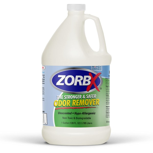ZORBX Unscented Odor Eliminator Spray - Used in Hospitals & Healthcare Facilities | Advanced Trusted Odor Remover Formula | All-Purpose Deodorizer for Dog, Cat, Home, Carpet & Car - 128 Oz (1 Gallon)