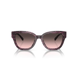 Coach HC8379U Universal Fit Sunglasses, Ruby Pearl Signature C/Grey Rose Gradient, 54 mm