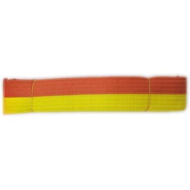 Pandiui23 Professional Taekwondo Karate Judo Belt Double Wrap Martial Arts Stripe Sports Belt (1, Yellow Orange, 2.8m)