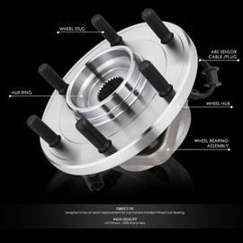 DNA MOTORING Front Wheel Bearing Hub Assembly w/ABS Sensor Compatible with 12-15 Nissan Armada/Titan RWD, OEM-WHA-0311