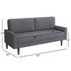 EBELLO Corduroy Loveseat 67" Sofa, Minimalist Couch, 2 Seats Sofa