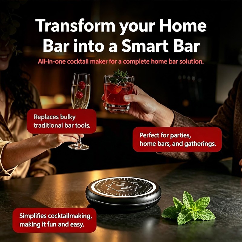 Smart Cocktail Maker for Home Bar, Cool Gadget Gift for