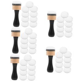 jojofuny 5 Sets DIY Craft Painting Sponges Stamper Kit with Handle for Art Drawing Supplies Early Childhood Education for Oil Watercolor and Painting