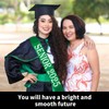 Senior 2025 Sash, Retro Sage Green Satin Finally Graduated Sash