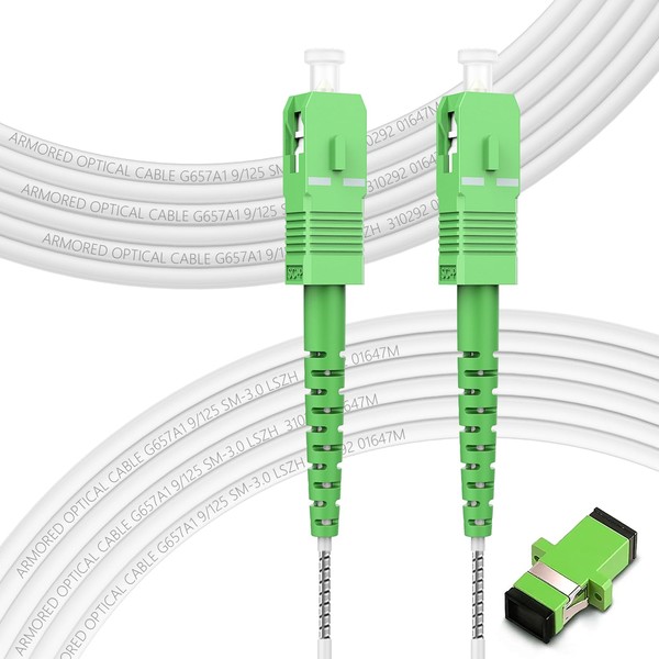 FLYPROFiber 15m/49ft OS2 SC/APC to SC/APC, OS2 Armored Single Mode