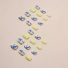 Short Press on Nails Square Fake Nails Yellow Nails Press