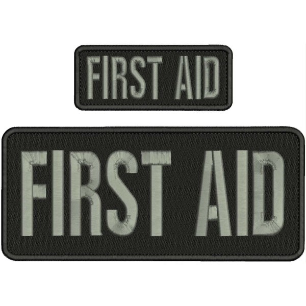 FIRST AID embroidery patch 4X10 and 2x5 hook ON BACK
