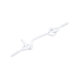 Wealrit 20 Set Hook and Eye Latch for Door Iron Cabin Hook Eye Latch Swivel Window Hooks Gate Door Hook Lock(White, 2 Inch)