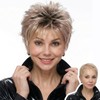 Short Pixie Wig for White Women – Curly Deep Brown