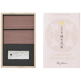 Nihon Kodo Oedoka Sakura Hanagomo (Cherry Blossom Hanagomo) Sticks, 60 Sticks with Stand
