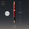 PARKER Sonnet Fountain Pen, Red Lacquer with Gold Trim, Medium