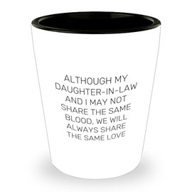 Inspirational Daughter-in-law Love Shot Glass Gifts for Her - Share the Same Love on Valentine's Day - Unique Daughter-in-law Gifts