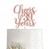 39 Rose Gold Glitter Cheers to 39 Years Cake Topper,