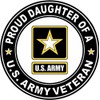Proud Daughter of A US Army Veteran Bumper Sticker Toolbox