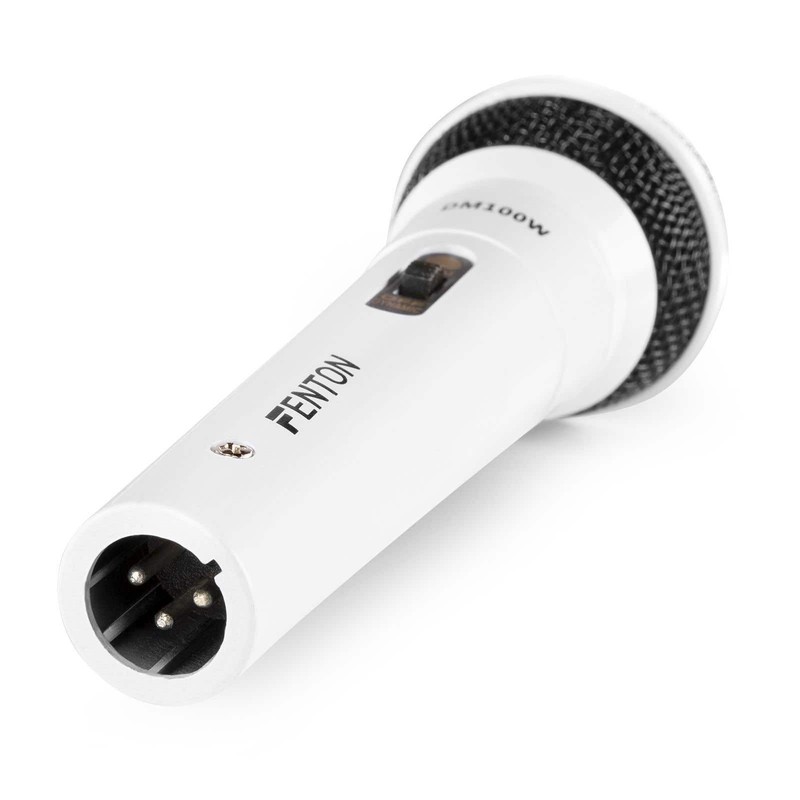 Fenton DM100W - Set of 2 White Microphones for Karaoke