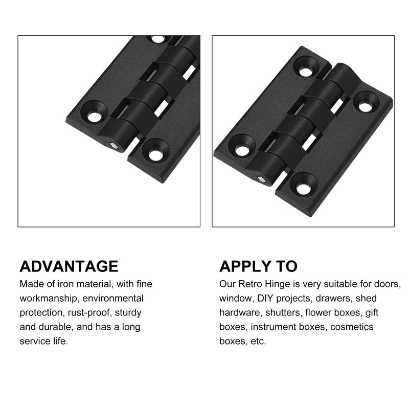 METALLIXITY Adjustable Folding Door Hinges (102mm) 4Pcs, ABS Nylon Hinges