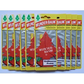 10 x Wunder-Baum Erdbeere, Auto Lufterfrischer, Duftbäume, Duft