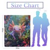 CUEBOS Cute Axolotl Flannel Throw Blanket 50x60 Inch, Whimsical Pink