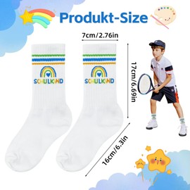 Schulkind Socks 2025, School Gift Socks Boys Girls 25-36, Cotton Rainbow School Cone Filling First Day of School Gift Decoration, blue