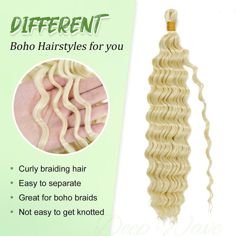 Eerya Long Curly Braiding Hair 18 Inch 4 Packs Deep