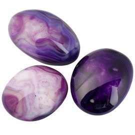 Nupuyai Worry Stone, Precious Stone, Tumbled stone, Oval Shape Crystal Healing Stone, Pocket Stone for Massage, Reiki and Home Decoration