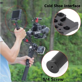Gimbal Handle Grip Mount 180° Adjustable Monitor Mount Professional Video Handgrip Holder with Cold Shoe Plate for DJI Ronin S/SC/ RSC2