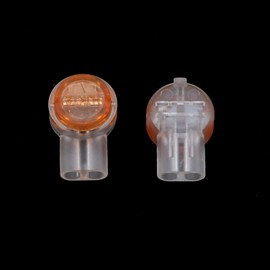 UY2 K2 Gell Connector ZZHXSM 100pcs Waterproof Orange Clear Twin Blade 2 Wire Gel Filled Crimp Connector for Telephone Network Line Connection