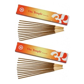 Om Incense Temple Works Natural Fragrance Incense Sticks 2 Pack 15gm per Box