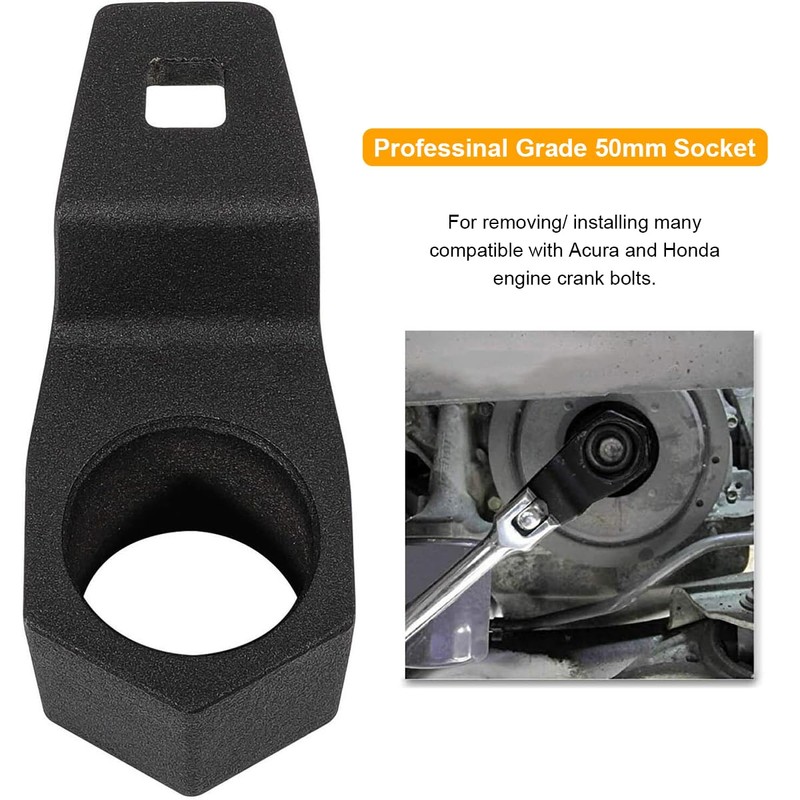 Bittwee Car 19 mm Harmonic Balancer Socket & 50mm Crankshaft