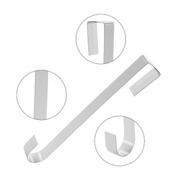 Jsdoin Christmas Wreath Door Hanger, 12.5 Inches Metal Front Door Wreath Hook for Christmas Home Office Wall Wedding Wreaths or Decorations (2 Pack-White)