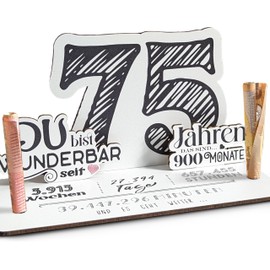 75 Geburtstag - 75 Jahre 3D-Holzkarte | Geldgeschenke, 75 Geburtstag Frauen, 75 Geburtstag Männer, 75 Geburtstag, 88. Geburtstag Frauen, 75 Geburtstag Deko, 88. Geburtstag Männer