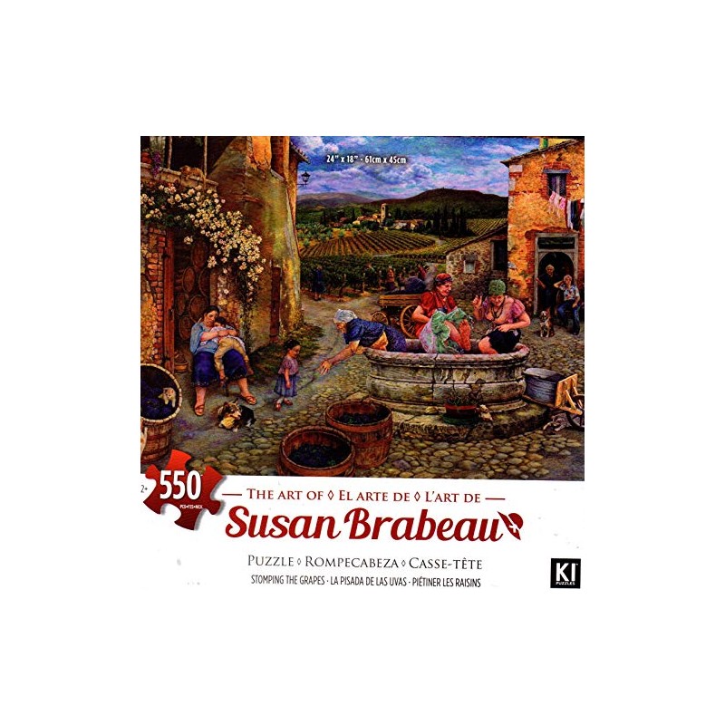 Stomping The Grapes 550 Piece Puzzle