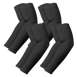 YESLIFE - Mangas de brazo con protección solar UV para hombres y mujeres, manga deportiva de enfriamiento UPF 50, 4 pares-negro, Talla única
