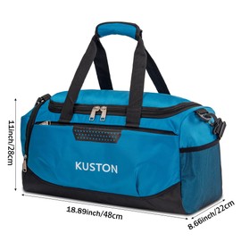 Kuston Sports Small Gym Bag for Men and Women Travel Duffel Bag Workout Bag with Shoes Compartment&Wet Pocket