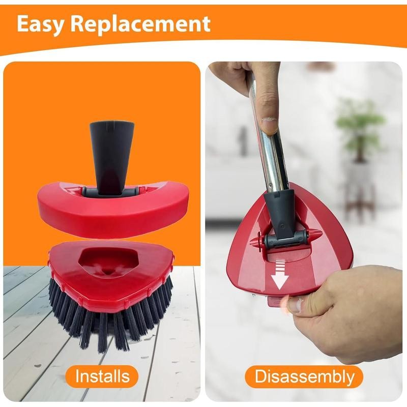 2 Pack Upgraded Spin Mop Replace Scrub Mop Brush Compatible