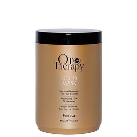 Fanola Orotherapy Gold Mask, Maschera Illuminante per Tutti i Tipi di Capelli, 1000 ml