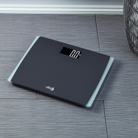 Eat Smart Precision Digital Bathroom Scale for Body Weight – Extra-Wide Platform, High-Visibility Display, Ultra-Durable Design for Home, Pets, Luggage & More, 550 LB High Capacity, Black