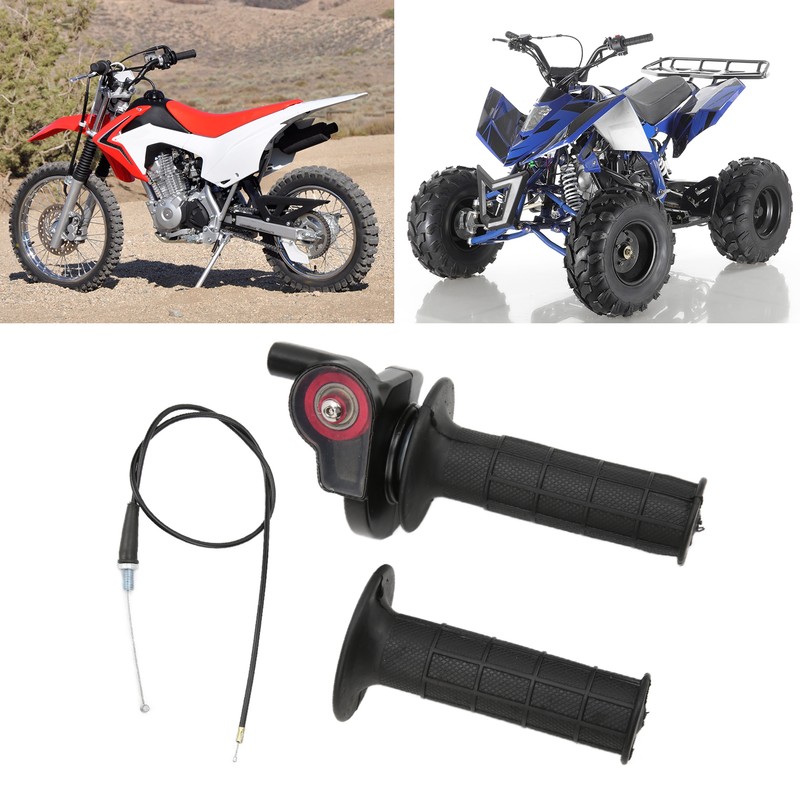 7/8in Twist Throttle Grips with Cable Replacement for CRF KLX