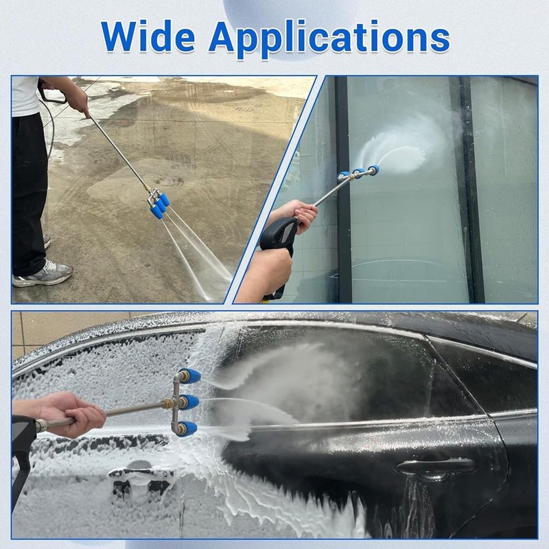 Triple Turbo Nozzle Pressure Washer, 360° Rotating Turbo Nozzle with